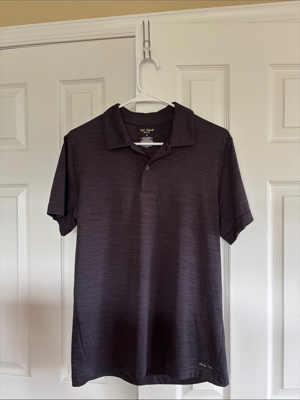 Tek Gear Performance Polo Men Size S, Dark purple gray